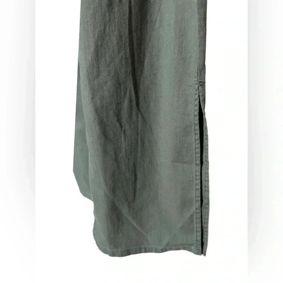 OAT New York Womens XS Smocked Sleeveless Belted Jumpsuit One Piece Olive Green - Picture 6 of 11